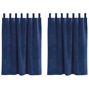 vidaXL Tende 2 pz Blu Scuro 140 x 140 cm Velluto