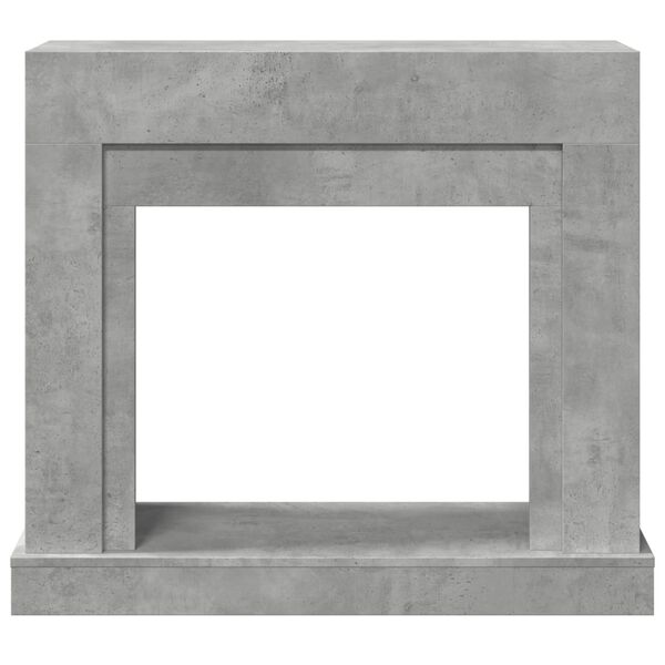 vidaXL Cornice per Camino Grigio Cemento 100x30x87,5 cm in Truciolato