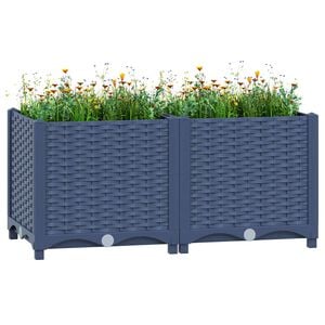 vidaXL Fioriera Rialzata 80x40x38 cm in Polipropilene