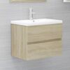 vidaXL Mobile Lavabo Rovere Sonoma 60x38,5x45 cm in Legno Multistrato