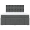 vidaXL Giroletto a Molle con Materasso Grigio Scuro 180x200 cm Tessuto