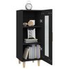 vidaXL Credenza Nero 34,5x34x90 cm in Legno Multistrato
