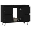 vidaXL Mobile da Bagno Nero 80x33x60 cm in Legno Multistrato
