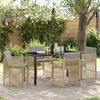 vidaXL Set da Pranzo per Giardino 5 pcs Beige