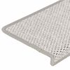 vidaXL Tappeti Adesivi Scale Aspetto Sisal 30 pz 65x21x4 cm Platino