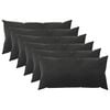 vidaXL Cuscino con cuscino HEERLEN 6 pz Nero Velluto