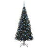 vidaXL Albero di Natale con 300 LED con supporto Nero 180 cm PVC