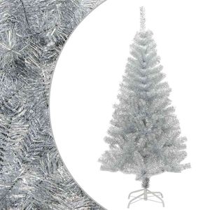 vidaXL Albero di Natale Artificiale con Supporto Argento 150 cm PET