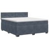 vidaXL Letto box spring con materasso Grigio Scuro 140 x 190 cm