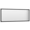 vidaXL Specchio da Bagno Grigio Lucido 100x1,5x37 cm Legno Multistrato