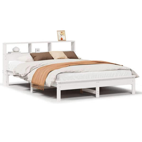 vidaXL Letto senza Materasso Bianco 150x200 cm Legno Massello di Pino