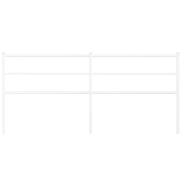 vidaXL Testiera di Ricambio in Metallo Bianco 193 cm
