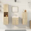 vidaXL Set Mobili da Bagno 5 pz Rovere Sonoma in Legno Multistrato