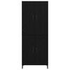 vidaXL Credenza Rovere Nero 69,5 x 34 x 180 cm Legno multistrato