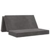 vidaXL Divano Letto Pieghevole 120 x 67 x 45 cm Grigio Scuro