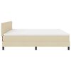 vidaXL Letto a molle con materasso con led Crema 200 x 200 cm Tessuto