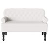 vidaXL Panca Chesterfield Bianco 119.5 x 64.5 x 75 cm Pelle Sintetica