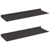 vidaXL Mensola sospesa 2 pcs Nero 60 x 18 x 2,5 cm Acciaio