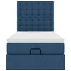 vidaXL Pouf Letto con Materasso e LED Blu 100x200 cm in Tessuto