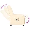 vidaXL Poltrona Massaggiante Elettrica Crema Similpelle