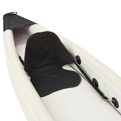 vidaXL Kayak Gonfiabile Nero 375x72x31 cm in Poliestere