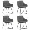 vidaXL Sedie da pranzo 4 pcs Velluto (V) Grigio Scuro