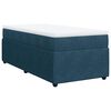 vidaXL Giroletto a Molle con Materasso Blu Scuro 80x200 cm in Velluto