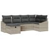 vidaXL Set di divani 6 pz Grigio chiaro e grigio polyrattan