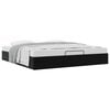 vidaXL Letto ottomano Nero King size Velluto