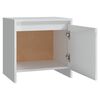 vidaXL Comodino Bianco Lucido 45x34x44,5 cm in Truciolato