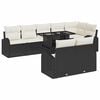 vidaXL Set Divano da Giardino 9 pz Nero Poly Rattan