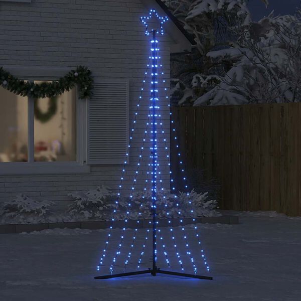 vidaXL Albero di Natale a LED 447 LED Blu 250 cm