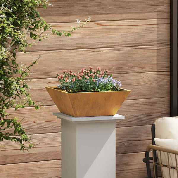 vidaXL Vaso da giardino Ruggine 40 x 40 x 15 cm