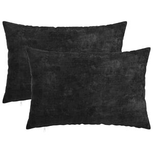 vidaXL Cuscino 2 pz HEERLEN Antracite 30 x 50 cm Tessuto Chenille