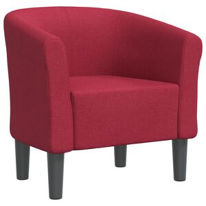 vidaXL Poltrona Cabriolet Rosso Vino in Tessuto