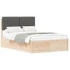 vidaXL Letto con Testiera Rivestita Grigio scuro 120 x 200 cm