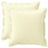 vidaXL Federa 2 pz HOUTEN Crema 50 x 50 cm Poliestere