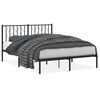vidaXL Giroletto con Testiera in Metallo Nero 135x190 cm