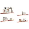 vidaXL Scaffale da parete 4 pcs Rosso 100 x 9 x 3 cm Legno multistrato