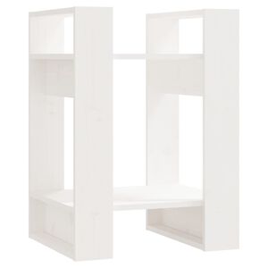 vidaXL Libreria/Divisorio Bianco 41x35x57 cm in Legno Massello di Pino