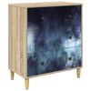 vidaXL Cassettiera RAALTE Stampa in marmo blu 66 x 36,5 x 75 cm Sonoma