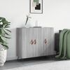 vidaXL Credenza Grigio Sonoma 90x34x80 cm in Legno Multistrato