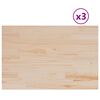 vidaXL Piani Tavolo 3 pz 80x53x1,7 cm Rettangolare Legno Massello Pino