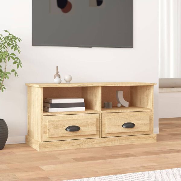 vidaXL Mobile Porta TV Rovere Sonoma 93x35,5x45cm in Legno Multistrato
