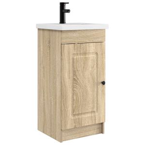 vidaXL Mobile da bagno con lavabo Rovere Sonoma 42 x 40 x 84,5 cm