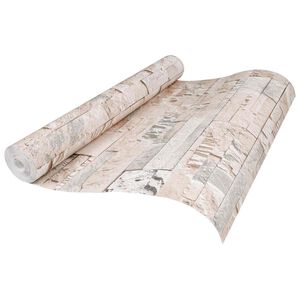 vidaXL Carta da Parati 3D Pietra Beige 10 x 0,53 m Tessuto Non Tessuto