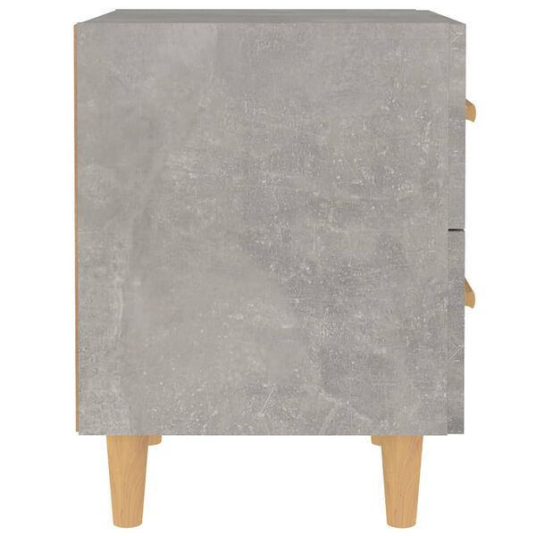 vidaXL Comodino Grigio Cemento 40x35x47,5 cm
