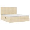 vidaXL Letto con Contenitore Crema 200 x 200 cm Pelle Sintetica