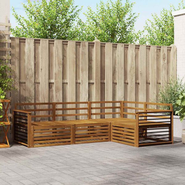 vidaXL Set di divani da esterno 4 pcs Naturale