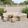 vidaXL Set Divano da Giardino 12 pcs Beige polyrattan